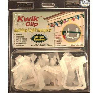KWIK TM CLIP Holiday Light HANGERS NEW (4) Pkgs (128 pcs)